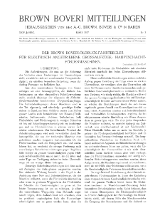 Brown Boveri Mitteilungen Jg. XXIV Nr. 3 (1937)
