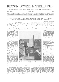Brown Boveri Mitteilungen Jg. XXIV Nr. 8 (1937)