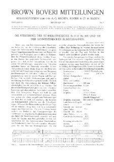 Brown Boveri Mitteilungen Jg. XXIV Nr. 9 (1937)