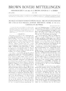 Brown Boveri Mitteilungen Jg. XXV Nr. 7 (1938)