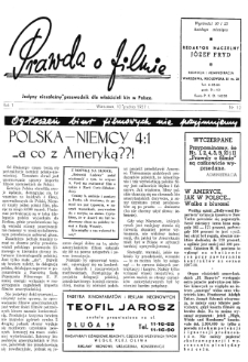 Prawda o Filmie : Jedyny Niezależny Przewodnik dla Właścicieli Kin w Polsce nr 12 (1937)