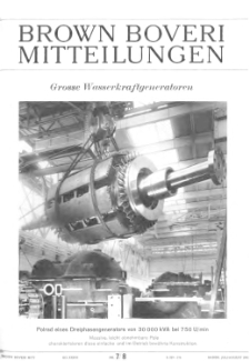 Brown Boveri Mitteilungen Jg. XXXVI Nr. 7-8 (1949)