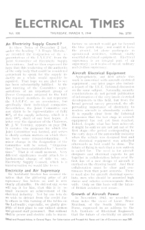 Electrical Times vol. 105 no. 2733 (1944)