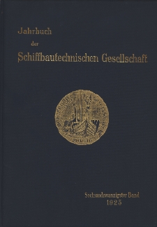 Jahrbuch der Schiffbautechnischen Gesellschaft Bd. 26 (1925)