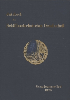 Jahrbuch der Schiffbautechnischen Gesellschaft Bd. 27 pt. 1-11 (1926)