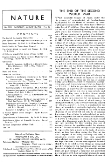 Nature : a weekly illustrated journal of science vol. 156 no. 3955 (1945)