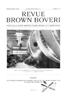 Revue Brown Boveri : publiée par la Société Anonyme Brown, Boveri & Cie nr 1-3 pt. III (1940)