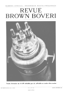 Revue Brown Boveri : publiée par la Société Anonyme Brown, Boveri & Cie nr 9 pt. I-II (1944)