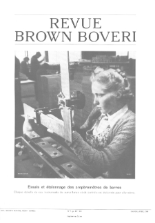 Revue Brown Boveri : publiée par la Société Anonyme Brown, Boveri & Cie nr 4 (1944)