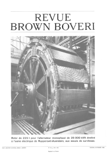 Revue Brown Boveri : publiée par la Société Anonyme Brown, Boveri & Cie nr 10 (1944)