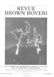 Revue Brown Boveri : publiée par la Société Anonyme Brown, Boveri & Cie nr 11 (1944)