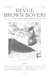 Revue Brown Boveri : publiée par la Société Anonyme Brown, Boveri & Cie nr 4 (1940)
