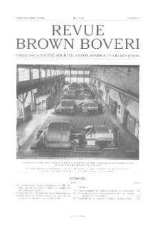 Revue Brown Boveri : publiée par la Société Anonyme Brown, Boveri & Cie nr 5 (1940)