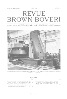 Revue Brown Boveri : publiée par la Société Anonyme Brown, Boveri & Cie nr 8 (1940)