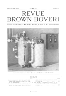 Revue Brown Boveri : publiée par la Société Anonyme Brown, Boveri & Cie nr 10 (1940)
