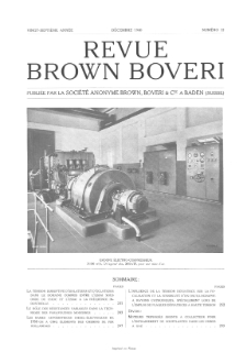 Revue Brown Boveri : publiée par la Société Anonyme Brown, Boveri & Cie nr 12 (1940)