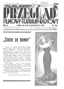 Przegląd Filmowy, Teatralny, Radiowy R. 10 nr 494 (1938)