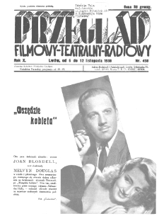 Przegląd Filmowy, Teatralny, Radiowy R. 10 nr 498 (1938)