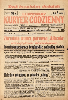 Ilustrowany Kuryer Codzienny R. 30 nr 278 - 21 październik (1939)