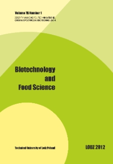 Biotechnology and Food Science vol. 76 no. 1 (2012)