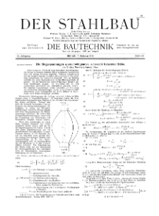 Der Stahlbau : Beilage zur Zeitschrift Die Bautechnik Jg. 14 H. 4-5 (1941)