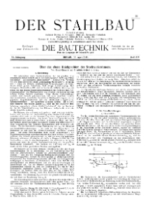 Der Stahlbau : Beilage zur Zeitschrift Die Bautechnik Jg. 14 H. 8-9 (1941)