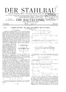 Der Stahlbau : Beilage zur Zeitschrift Die Bautechnik Jg. 15 H. 17-18 (1942)