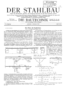 Der Stahlbau : Beilage zur Zeitschrift Die Bautechnik Jg. 15 H. 21-22 (1942)