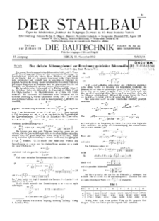 Der Stahlbau : Beilage zur Zeitschrift Die Bautechnik Jg. 15 H. 23-24 (1942)