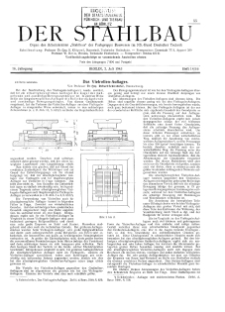 Der Stahlbau : Beilage zur Zeitschrift Die Bautechnik Jg. 16 H. 14-16 (1943)