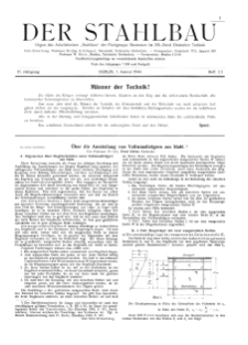 Der Stahlbau : Beilage zur Zeitschrift Die Bautechnik Jg. 17 H. 1-2 (1944)