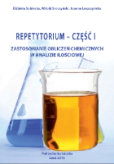 Repetytorium Cz. 1, Zastosowanie obliczeń chemicznych w analizie ilościowej