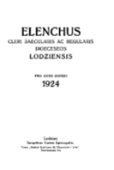 Elenchus Cleri Saecularis ac Regularis Dioeceseos Lodziensis pro Anno Domini 1924