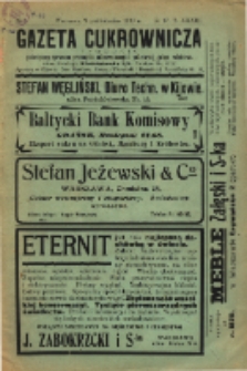Gazeta cukrownicza R. 17, t. 33 nr 1 (1909)