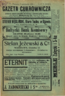 Gazeta cukrownicza R. 17, t. 33 nr 2 (1909)