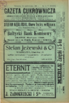 Gazeta cukrownicza R. 17, t. 33 nr 4 (1909)