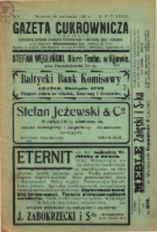 Gazeta cukrownicza R. 17, t. 33 nr 5 (1909)