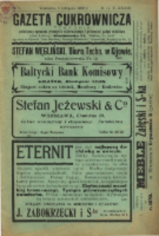Gazeta cukrownicza R. 17, t. 33 nr 6 (1909)