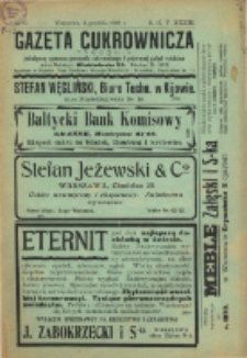 Gazeta cukrownicza R. 17, t. 33 nr 10 (1909)
