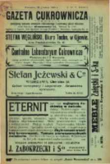 Gazeta cukrownicza R. 17, t. 33 nr 13 (1909)