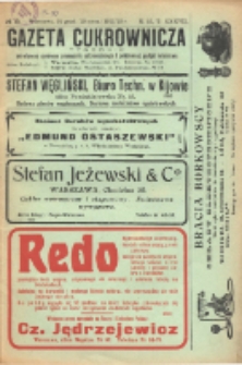 Gazeta cukrownicza R. 19, t. 37 nr 15 (1911/12)
