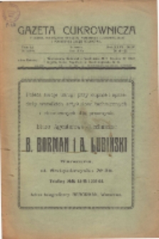 Gazeta cukrownicza R. 26, t. 51 nr 18-22 (1919)