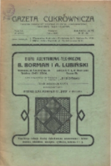 Gazeta cukrownicza R. 26, t. 51 nr 27-30 (1919)