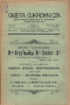 Gazeta cukrownicza R. 26, t. 51 nr 40-48 (1919)