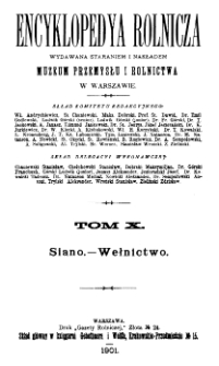 Encyklopedya rolnicza T.10 (Siano - Szpinak)