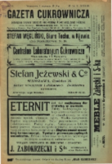 Gazeta cukrownicza R. 17, t. 33 nr 14 (1910)