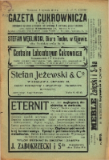 Gazeta cukrownicza R. 17, t. 33 nr 15 (1910)
