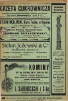 Gazeta cukrownicza R. 17, t. 33 nr 21 (1910)
