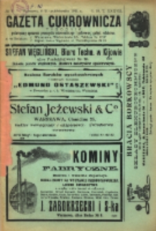 Gazeta cukrownicza R. 19, t. 37 nr 3 (1911)