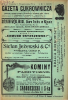 Gazeta cukrownicza R. 19, t. 37 nr 4 (1911)